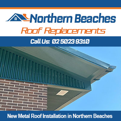 New metal roof installation on brick home in Northern Beaches